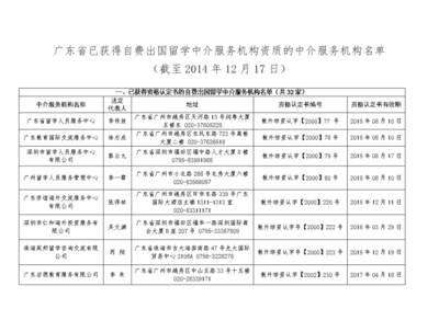 廣東省自費(fèi)出國(guó)留學(xué)中介服務(wù)機(jī)構(gòu)資質(zhì)全解析